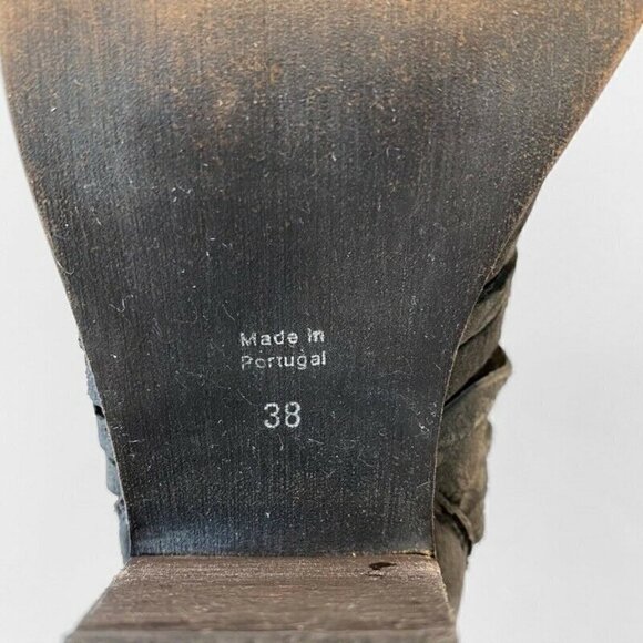 Free People Carrera Woven Ankle Boots Booties Black 38 - Picture 8 of 8